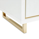 Palm Gate Cloud White Nightstand - Ornate Home