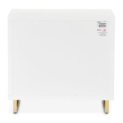 Palm Gate Cloud White Nightstand - Ornate Home