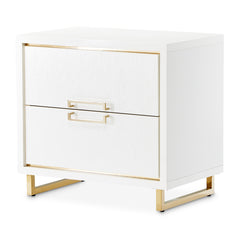 Palm Gate Cloud White Nightstand - Ornate Home