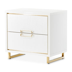 Palm Gate Cloud White Nightstand - Ornate Home