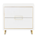 Palm Gate Cloud White Nightstand - Ornate Home