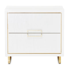 Palm Gate Cloud White Nightstand - Ornate Home