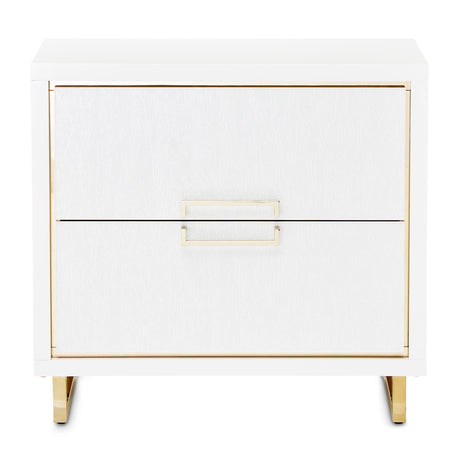 Palm Gate Cloud White Nightstand - Ornate Home