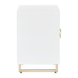 Palm Gate Cloud White Nightstand - Ornate Home