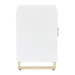 Palm Gate Cloud White Nightstand - Ornate Home