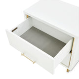 Palm Gate Cloud White Nightstand - Ornate Home