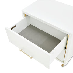 Palm Gate Cloud White Nightstand - Ornate Home