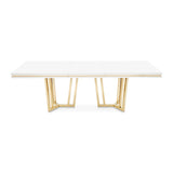 Palm Gate Cloud White Rectangular Dining Table - Ornate Home