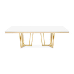 Palm Gate Cloud White Rectangular Dining Table - Ornate Home