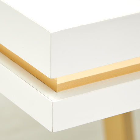 Palm Gate Cloud White Rectangular Dining Table - Ornate Home