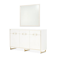 Palm Gate Cloud White Sideboard with Mirror - Ornate Home