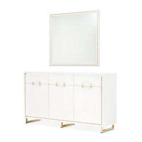 Palm Gate Cloud White Sideboard with Mirror - Ornate Home