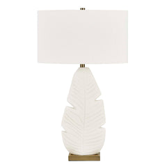 Palm Leaf White Table Lamp - Ornate Home