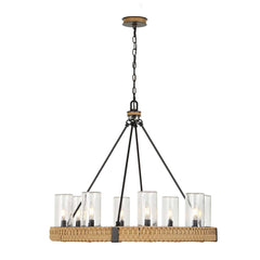 Palm Royal Black 8 Light Indoor-Outdoor Chandelier - Ornate Home