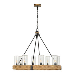 Palm Royal Black 8 Light Indoor-Outdoor Chandelier - Ornate Home
