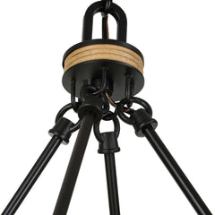 Palm Royal Black 8 Light Indoor-Outdoor Chandelier - Ornate Home