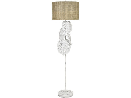 Palm Shores White/Tan Floor Lamp - Ornate Home