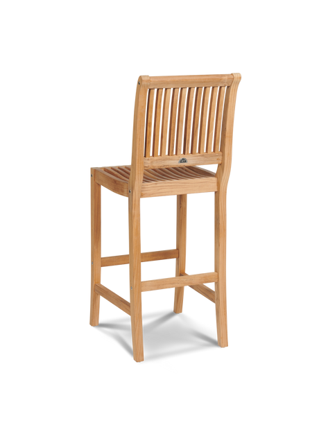 Palm Teak Outdoor Bar Height Dining Chair - Ornate Home