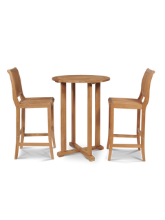Palm Teak Outdoor Bar Height Dining Chair - Ornate Home