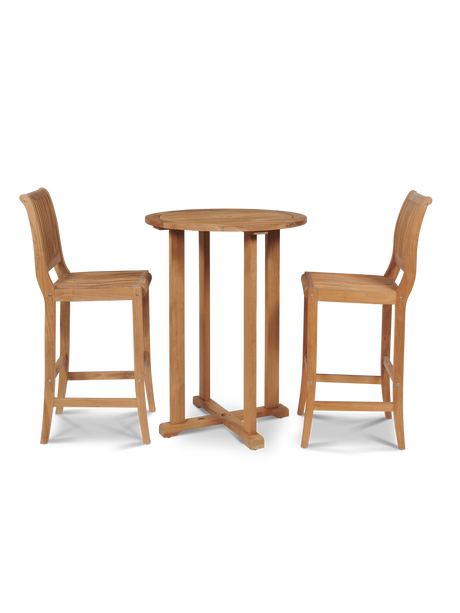 Palm Teak Outdoor Bar Height Dining Chair - Ornate Home
