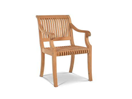 Palm Teak Outdoor Dining Armchair - Ornate Home