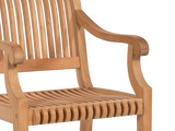 Palm Teak Outdoor Dining Armchair - Ornate Home
