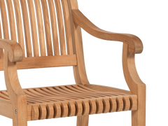 Palm Teak Outdoor Dining Armchair - Ornate Home