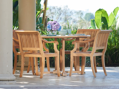 Palm Teak Outdoor Dining Armchair - Ornate Home