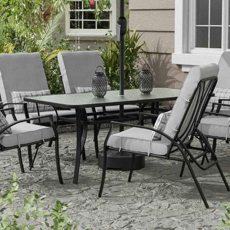 Palma Black/Gray Outdoor Dining Chair - Ornate Home