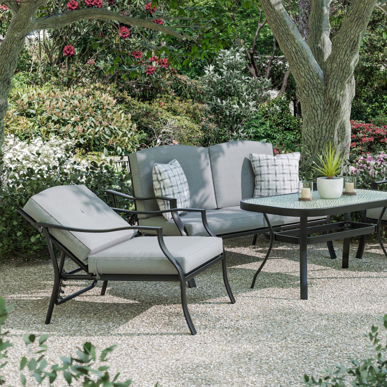 Palma Black/Gray Patio Set - Ornate Home