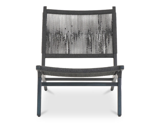 Palma Black Outdoor Lounge Chair - Ornate Home
