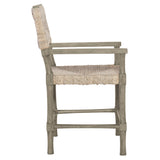 Palma Light Grey Wash/Rustic Grey Arm Chair - Ornate Home
