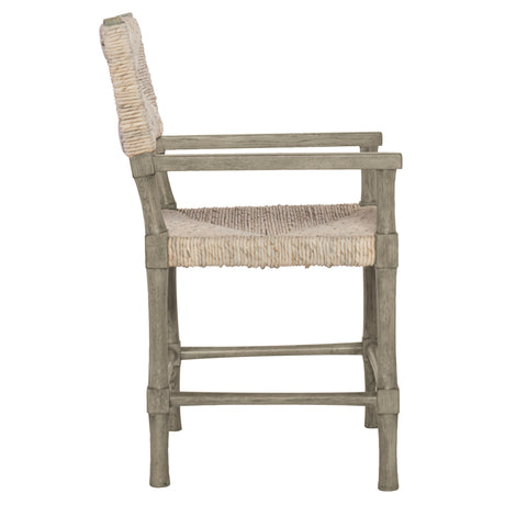 Palma Light Grey Wash/Rustic Grey Arm Chair - Ornate Home