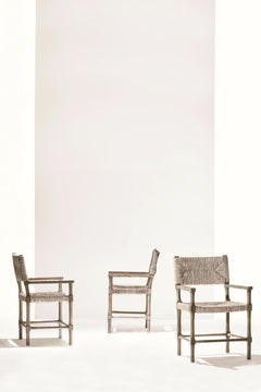Palma Light Grey Wash/Rustic Grey Arm Chair - Ornate Home