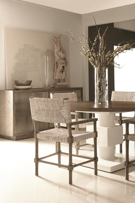 Palma Light Grey Wash/Rustic Grey Arm Chair - Ornate Home