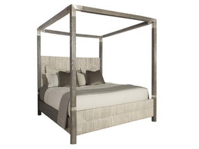 Palma Rustic Grey/Light grey Canopy King Bed - Ornate Home