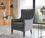 Palmer Corvet Anthracite Accent Armchair - Ornate Home