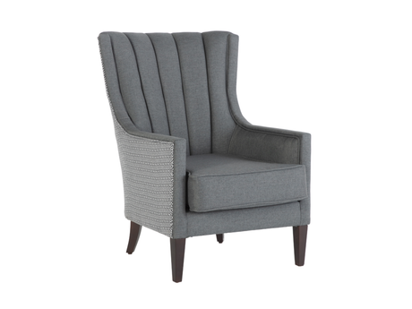 Palmer Corvet Anthracite Accent Armchair - Ornate Home