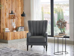 Palmer Corvet Anthracite Accent Armchair - Ornate Home
