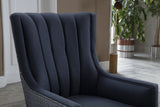 Palmer Corvet Navy Accent Armchair - Ornate Home