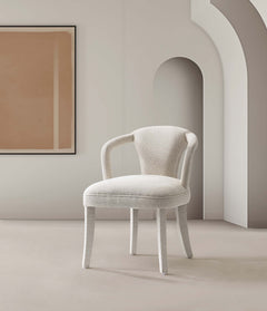 Palmer Dining Armchair in Ivory - Ornate Home