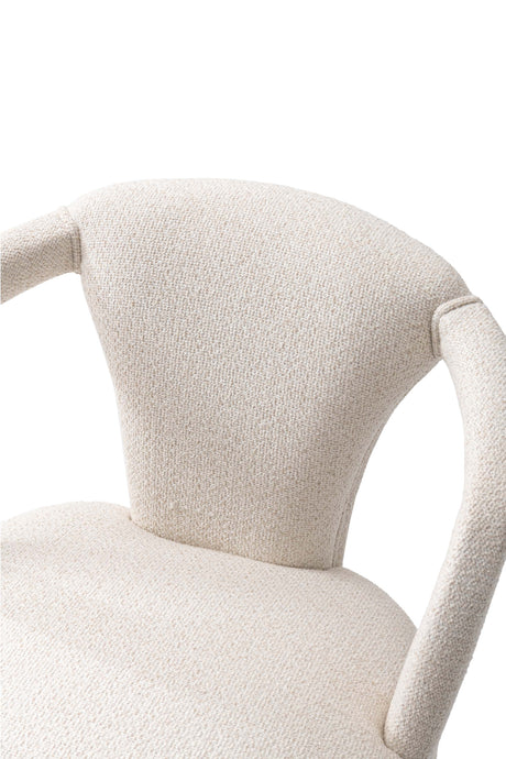 Palmer Dining Armchair in Ivory - Ornate Home