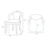 Palmer Dining Armchair in Silver Lining - Ornate Home