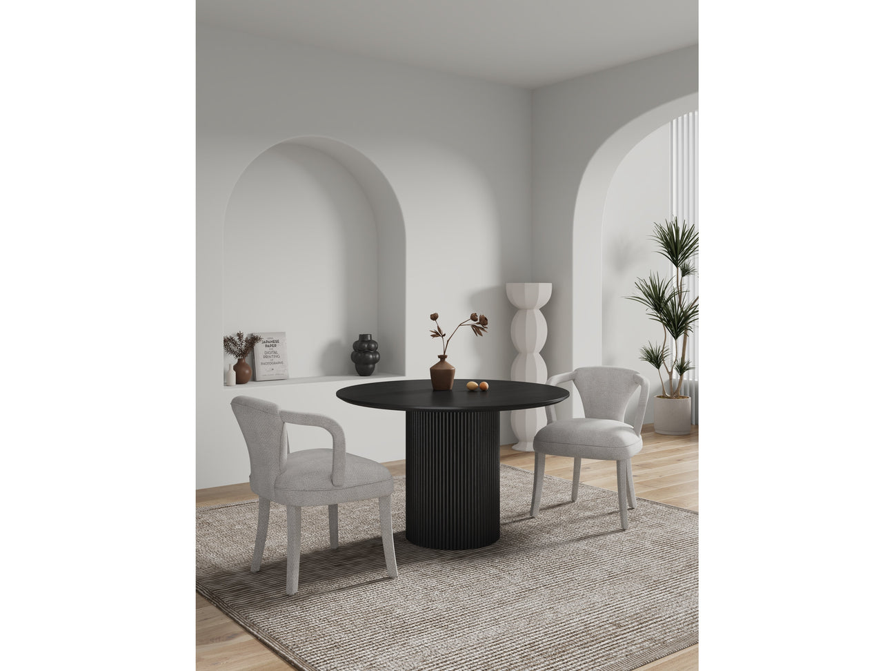 Palmer Dining Armchair in Silver Lining (set of 2) - Ornate Home