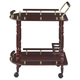 Palmer Merlot & Brass 2-tier Serving Cart - Ornate Home