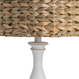 Palmer White/Natural Candlestick Lamp (Set of 2) - Ornate Home