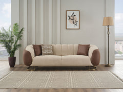 Palmera Cream Stationary Sofa - Ornate Home