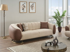 Palmera Cream Stationary Sofa - Ornate Home