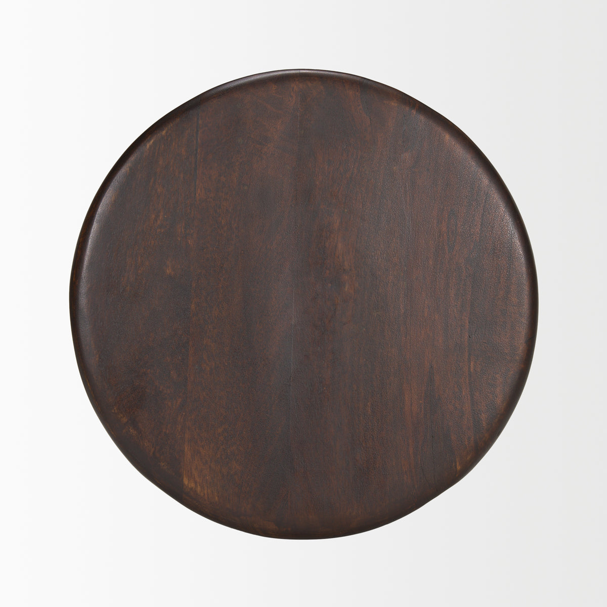 Palmera Dark Brown Wood Pedestal Accent Table - Ornate Home