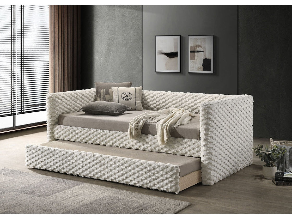 Palmeri White Twin Daybed w/ Trundle - Ornate Home